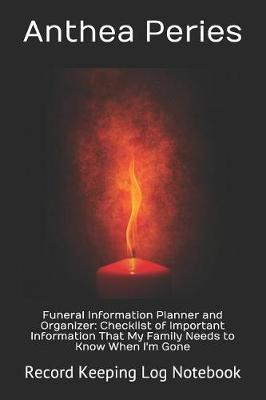 Book cover for Funeral Information Planner and Organizer