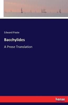 Book cover for Bacchylides