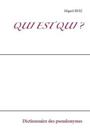 Cover of Qui est qui ?