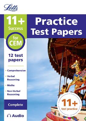 Book cover for 11+ Practice Test Papers for the CEM tests (Complete) inc. Audio Download
