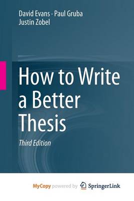 Book cover for How to Write a Better Thesis