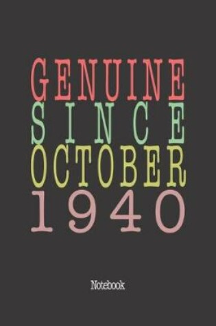 Cover of Genuine Since October 1940