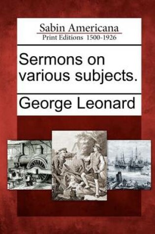 Cover of Sermons on Various Subjects.