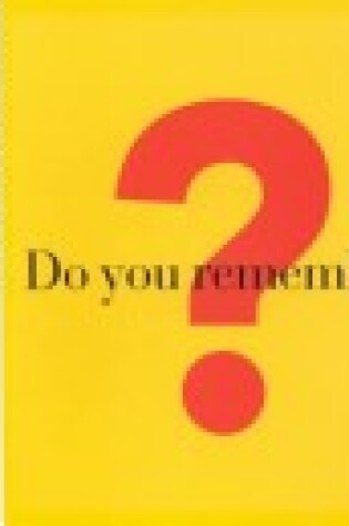 Cover of Do You Remember?