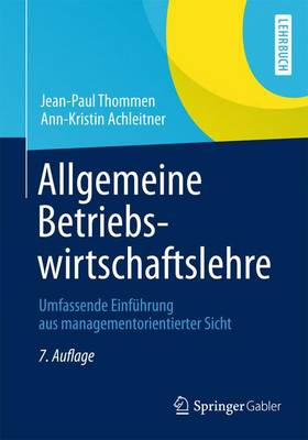 Book cover for Allgemeine Betriebswirtschaftslehre