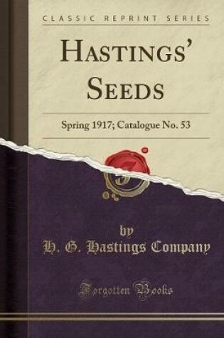 Cover of Hastings' Seeds