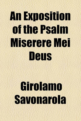 Book cover for An Exposition of the Psalm Miserere Mei Deus