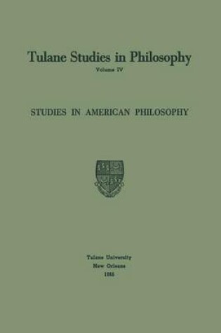 Cover of Studies in American Philosophy