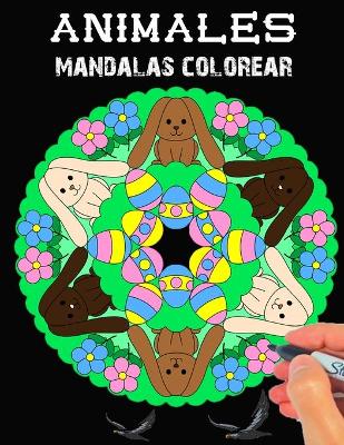 Book cover for Animales mandalas colorear