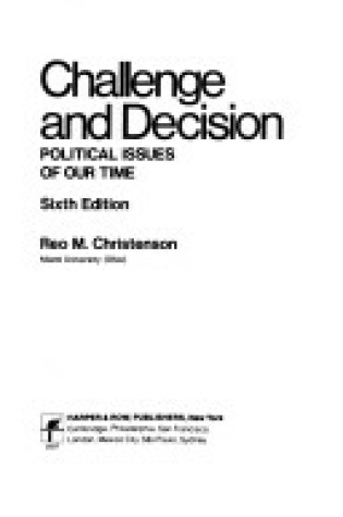 Cover of Challenge and Decision