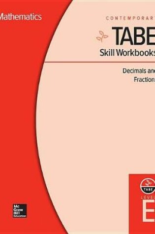Cover of Tabe Skill Workbooks Level E: Decimals (10 Copies)