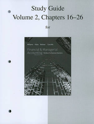 Book cover for Financial & Managerial Accounting, Volume 2, Chapters 16-26