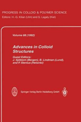 Cover of Advances in Colloid Structures