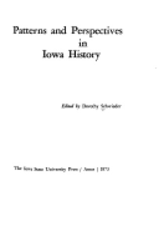 Cover of Patterns and Perspectives in Iowa History