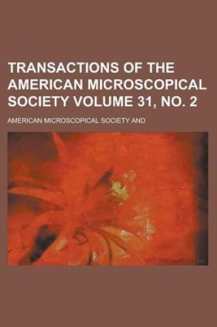 Cover of Transactions of the American Microscopical Society Volume 31, No. 2