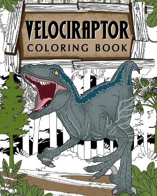 Book cover for Velociraptor Coloring Book