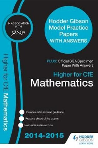 Cover of SQA Specimen Paper 2014 Higher for CFE Mathematics & Hodder Gibson Model Papers