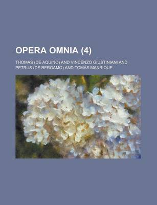 Book cover for Opera Omnia Volume 4