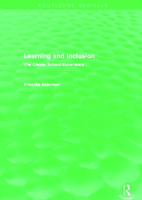 Book cover for Learning and Inclusion (Routledge Revivals)