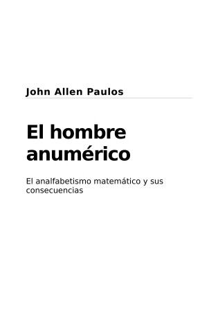 Cover of El Hombre Anumerico