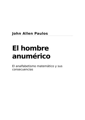 Book cover for El Hombre Anumerico