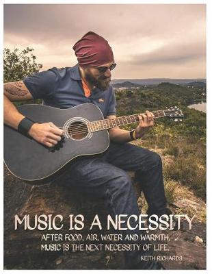 Cover of Music Is a Necessity Oversized 8.5x11, 150 Page Lined Blank Journal Notebook