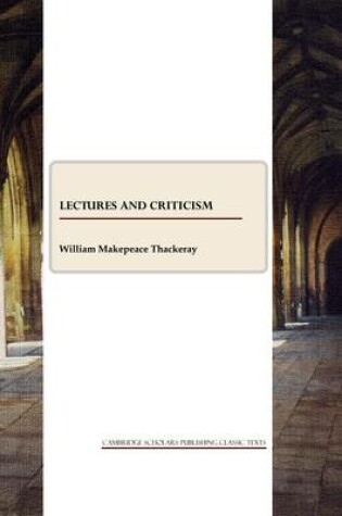 Cover of Lectures and Criticism