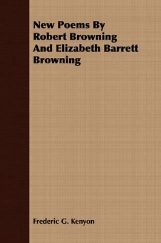 Cover of New Poems By Robert Browning And Elizabeth Barrett Browning