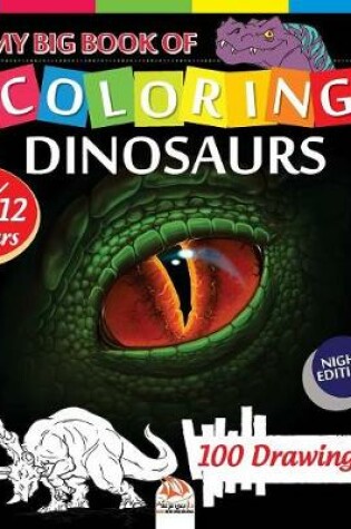 Cover of My big book of coloring dinosaurs - Night edition