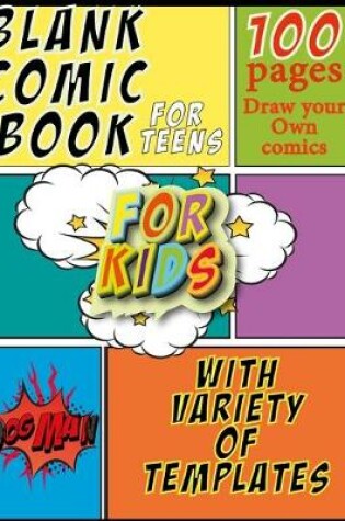 Cover of blank comic book for teens and kids with Variety of Templates Draw Your Own Comics, dogman