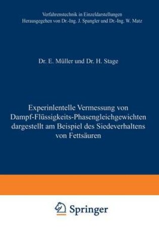 Cover of Experimentelle Vermessung Von Dampf-Flussigkeits-Phasengleichgewichten