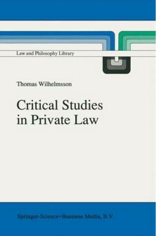 Cover of Critical Studies in Private Law