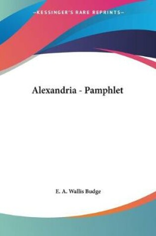 Cover of Alexandria - Pamphlet