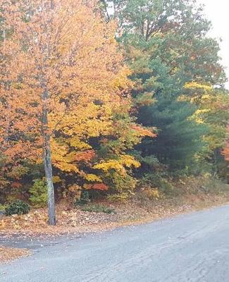 Cover of School Composition Book Rural Road Rustic Fall Colors 130 Pages