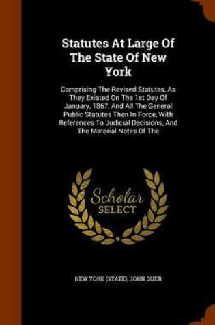 Cover of Statutes at Large of the State of New York