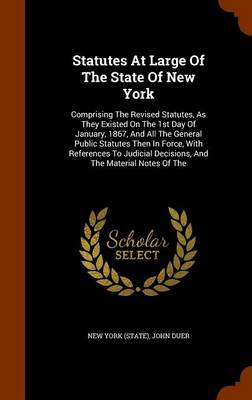Book cover for Statutes at Large of the State of New York