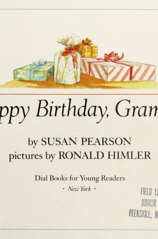 Cover of Pearson & Himler : Happy Birthday, Grampie (Hbk)
