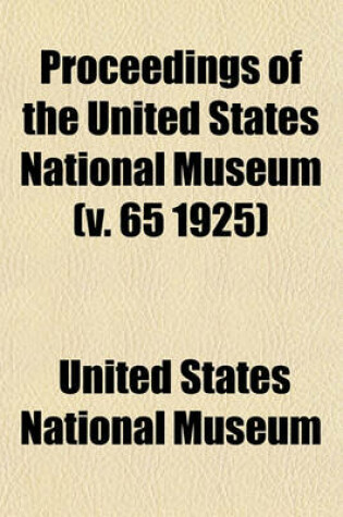 Cover of Proceedings of the United States National Museum (V. 65 1925)