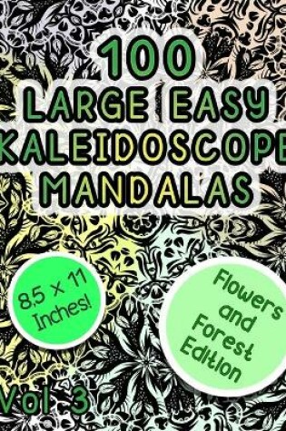 Cover of 100 Large Easy Kaleidoscope Mandalas Vol 3