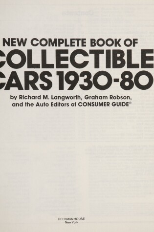 Cover of New Complete Book of Collectible Car