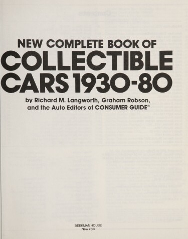 Book cover for New Complete Book of Collectible Car