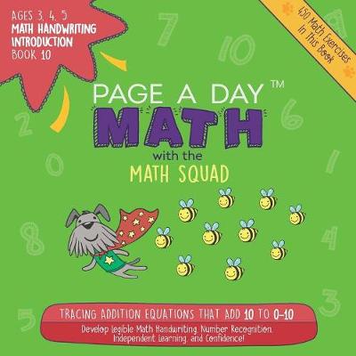 Book cover for Page a Day Math, Math Handwriting Introduction Book 10