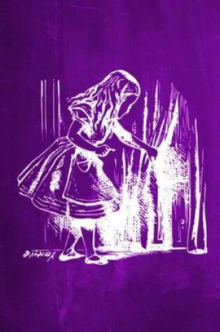 Cover of Alice in Wonderland Chalkboard Journal - Alice and The Secret Door (Purple)