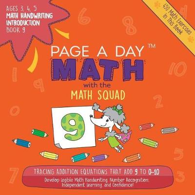 Book cover for Page a Day Math, Math Handwriting Introduction Book 9