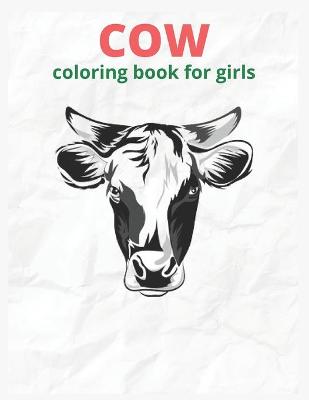 Book cover for cow coloring book for girl