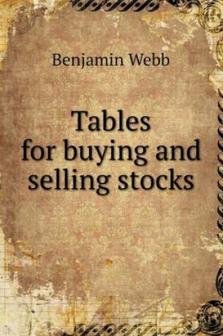 Cover of Tables for buying and selling stocks