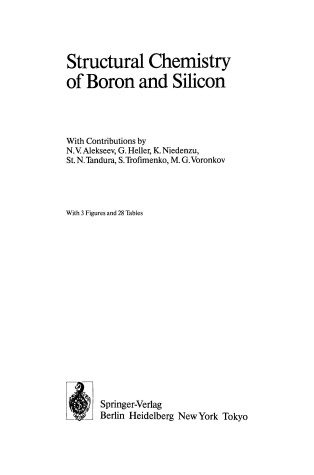 Cover of Structural Chemistry of Boron and Silicon