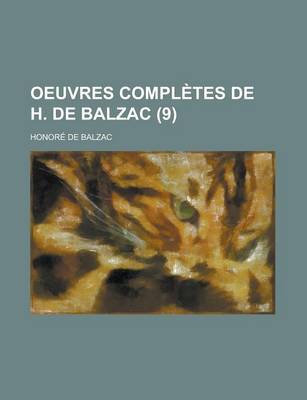 Book cover for Oeuvres Completes de H. de Balzac (9)