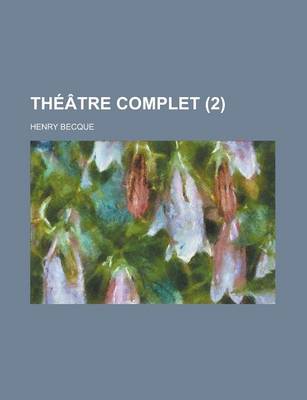 Book cover for Theatre Complet (2 )