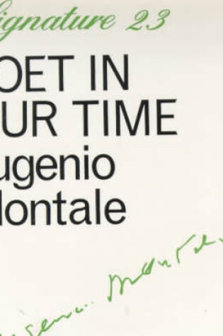 Cover of Poet in our time-Eugenio Montale